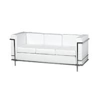 aluguel de sofás le corbusier-lc3-branco-3-lugares - móveis para eventos brasília