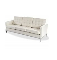 sofás para alugar modelo FK 3 lugares branco - móveis para congressos brasília