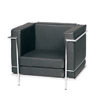 alugar poltronas le corbusier lc1 preta - mobiliários para eventos belo horizonte