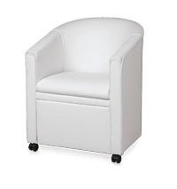 aluguel poltrona clean branca - locação de estofados para empresas campinas