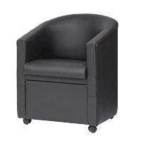 aluguel poltrona clean preta - móveis para empresas e escritórios em belo horizonte